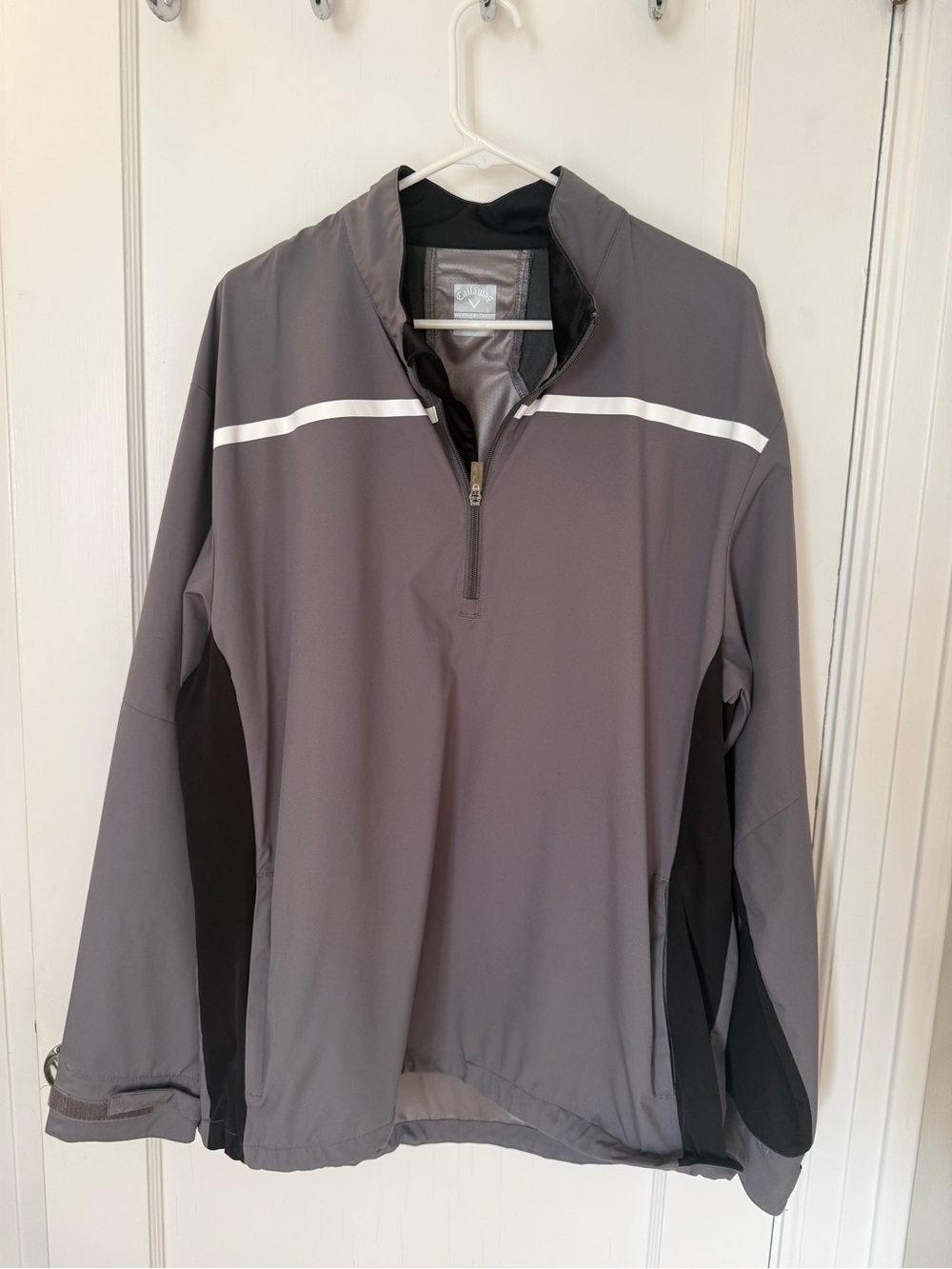 Men's Gray 1/4 Zip Callaway Golf Rain Pullover